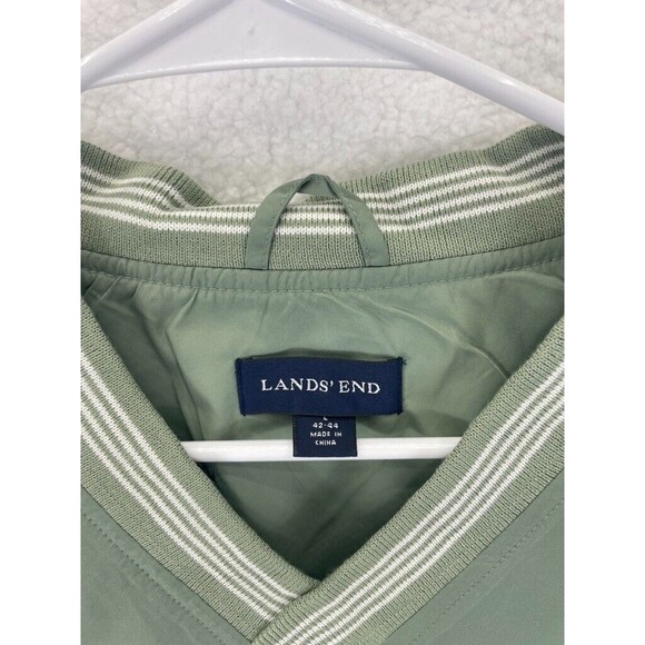 LL Bean V-Neck Windbreaker Men L Pullover Navy Tipped Trim US Cellular Patch VTG - Picture 3 of 8